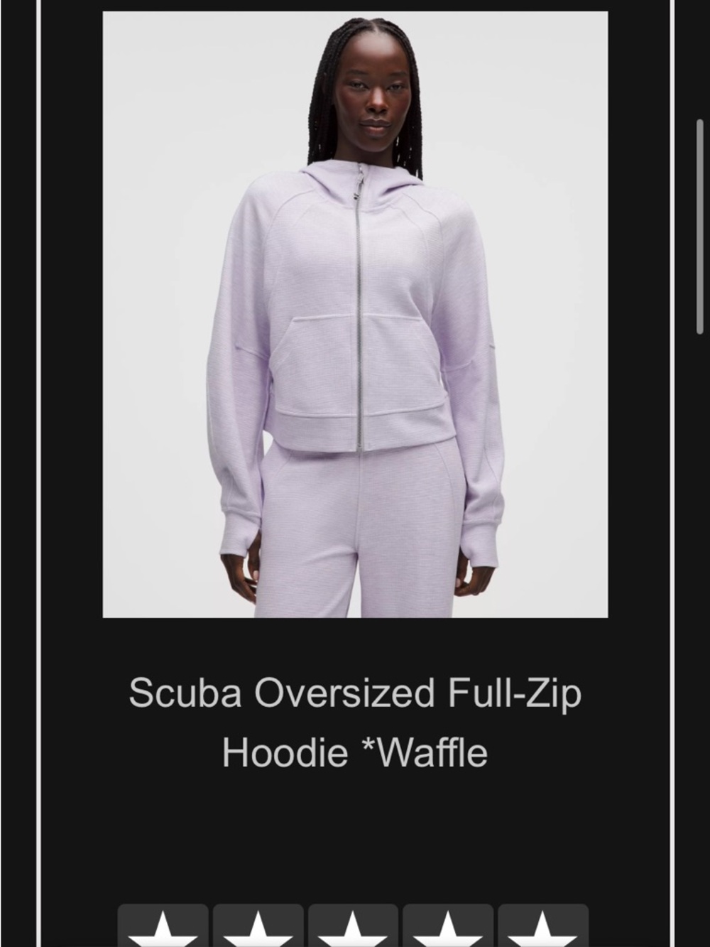 lululemon athletica Lavender Waffle Full-Zip Hoodie